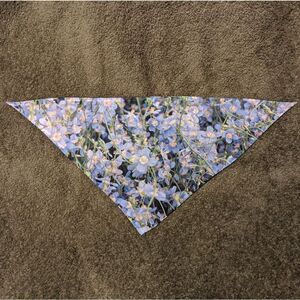 Original Photography Small Blue Floral Dog Bandana